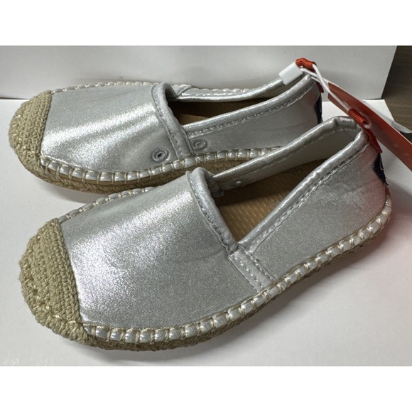 SEA STAR Beachcomber Espadrille Girls SZ 8 METALLIC SILVER Flats Water Shoe‎ - Picture 1 of 7